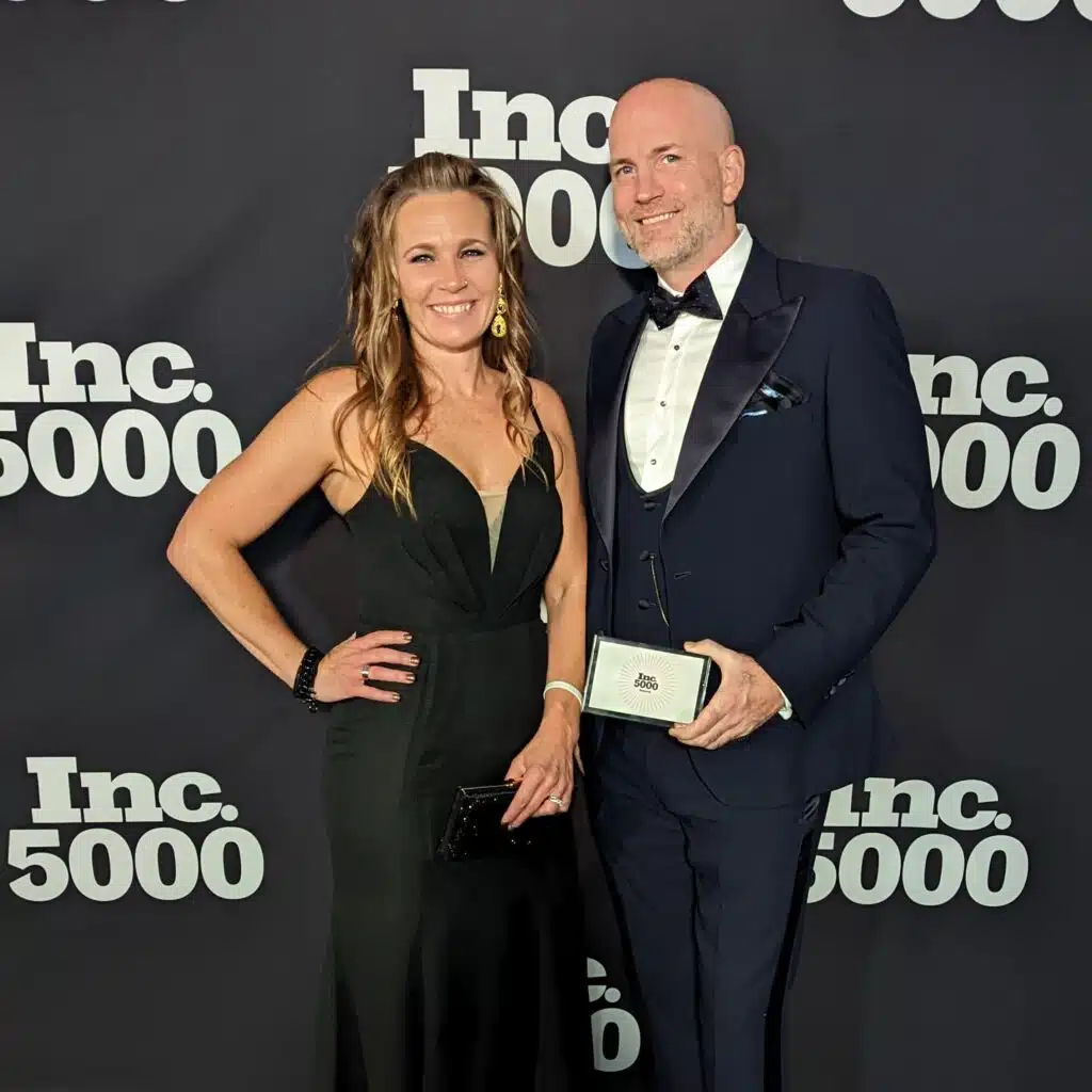 Julia Beck-Gomez and Adam Beck at Inc 5000 in 2022