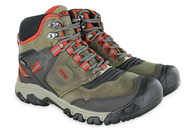 Keen Ridgeflex Mid WP 1024914 Olive Boots Pair