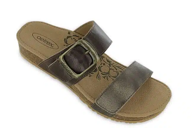 Aetrex Daisy SC542 Brown Slide Sandals Single