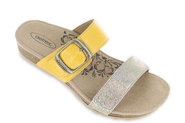 Aetrex Daisy SC547 Sunflower Slide Sandals Single