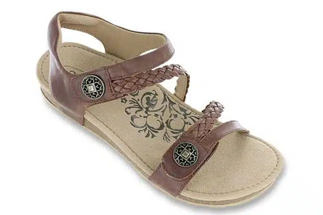 Aetrex Jillian SC441 Walnut Sandals Single