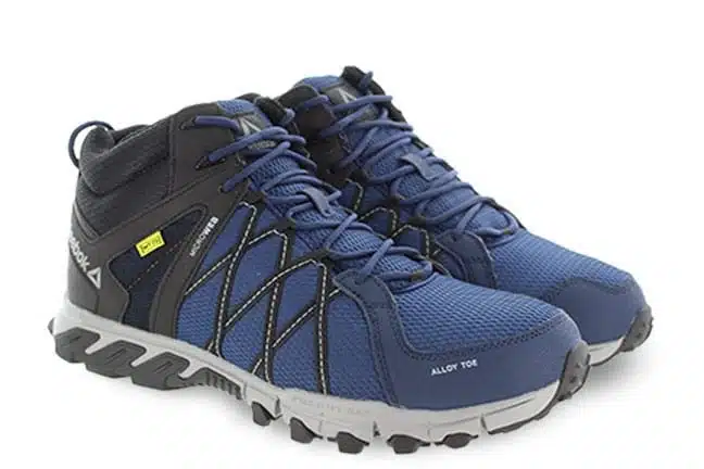 Reebok Work Trailgrip Work RB3400 BLU Blue Mid-Cut Athletic Shoes Pair