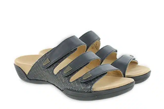 Hälsa Delight A1016-101 Black Sandals Pair