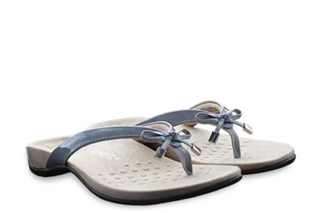 Vionic Bella II Flip-Flop Grey Sandals Pair