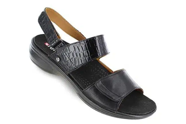 Revere Como COMO BLK CRC Black Sandals Single