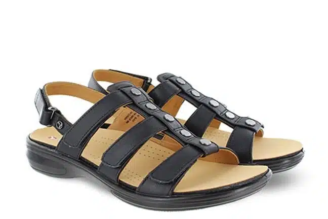Revere Toledo TOLEDO BLK Black Sandals Pair
