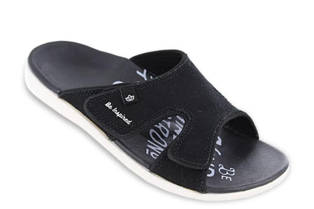 Spenco Kholo Inspire SP1017BLK Black Slide-Sandals Single