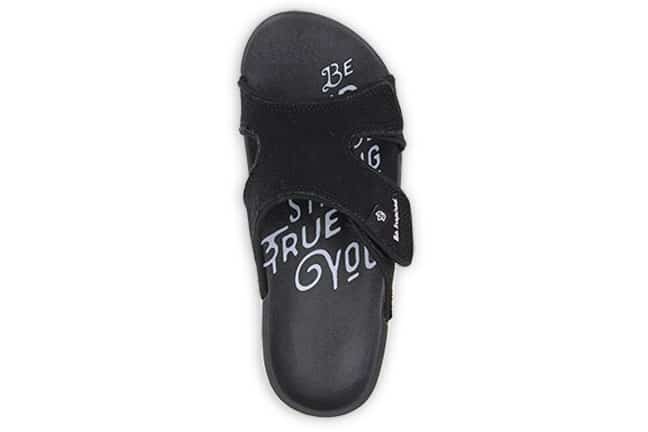 Spenco Kholo Inspire SP1017BLK Black Slide-Sandals Top