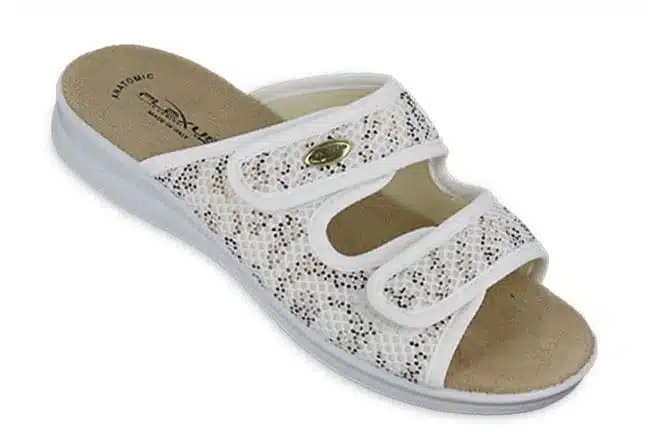 Flexus by Spring Step Scala SCALA-WHT White Slides Single