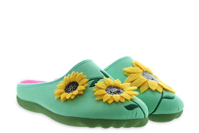 Flexus by Spring Step Sunflastic SUNFLASTIC-GR Green Slippers Pair
