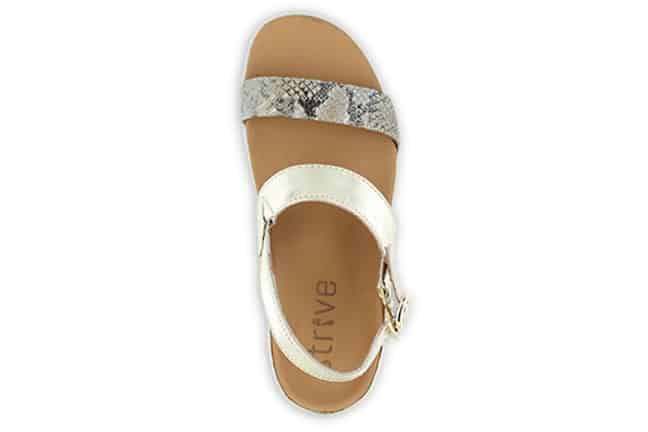 Strive Lucia LUCIA-LTGLD Gold Sandals Top