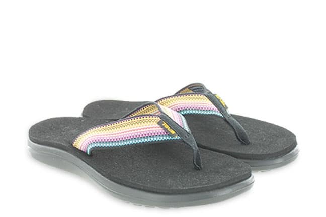 Teva Voya Flip 1019040-ABML Black Multi Sandals Pair