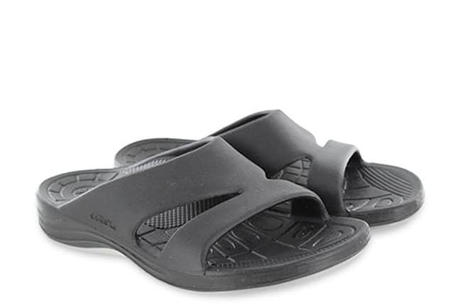 Aetrex Bali L9000M Black Slide-Sandals Pair