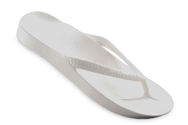 Archies Arch Support Flip Flops WHT-HAS-001 White Flips Single
