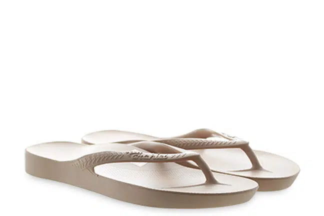 Archies Arch Support Flip Flops TAN-HAS-001 Tan Flips Pair