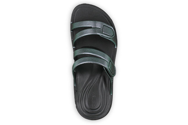 Aetrex Janey Sport Slide L9501-PEWTER Grey / Stone Slide-Sandals Top Sole