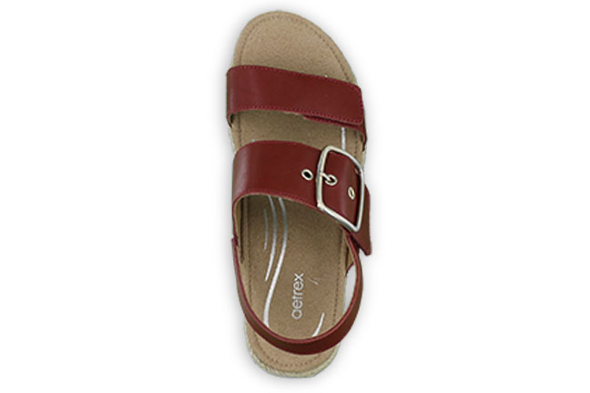 Aetrex Vania CP109W Red Sandals Top