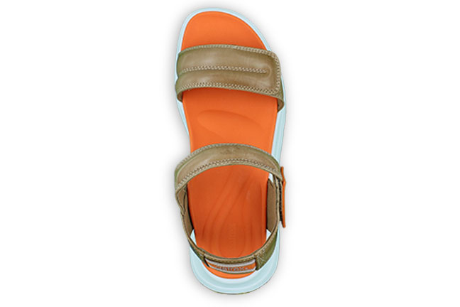 Aetrex Whit SS304W Light Brown Sandals Top