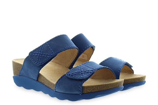 Dansko Maddy 1510-545400 Blue Slide-Sandals Pair