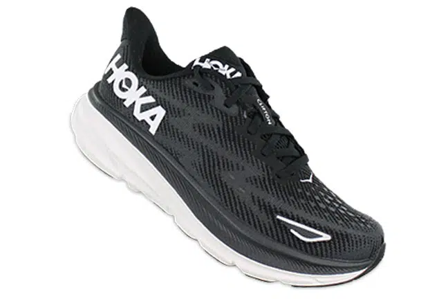 Hoka Clifton 9 1127896 BWHT Black Sneakers Single