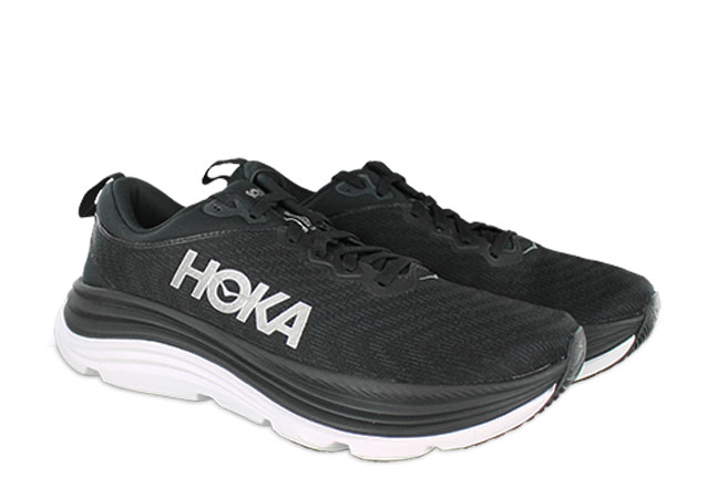 Hoka Gaviota 5 1134235 BWHT Black Sneakers Pair