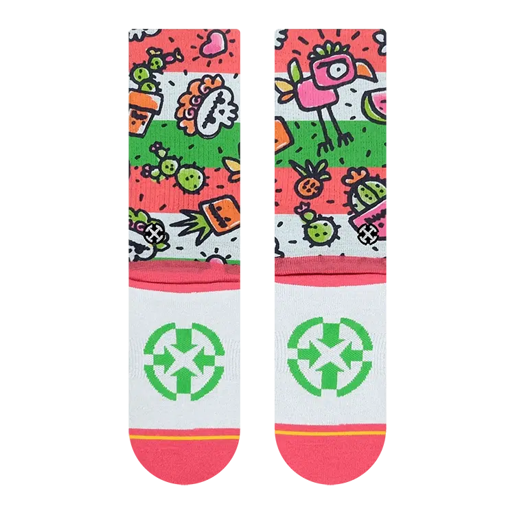 Merge4 WA2514 Multi-colored Crew Socks Back