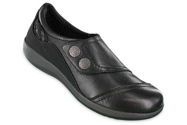 Aetrex Karina DM500 Black Slip-On Shoes Single