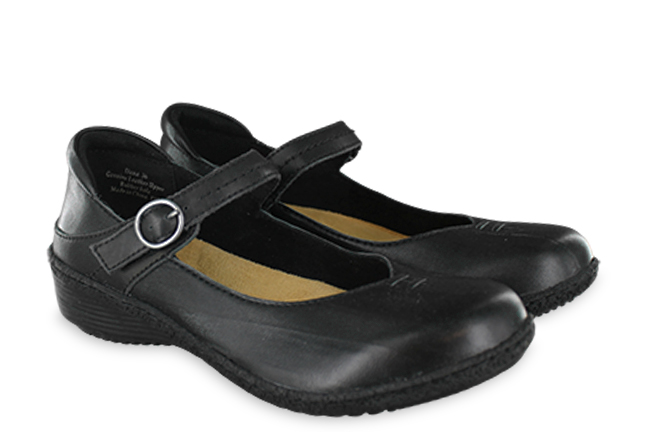 Biza Dana 6036001 Black Mary Jane Shoes Pair