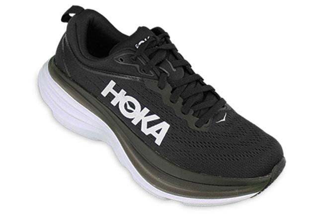 Hoka Bondi 8 1127954 BWHT Black Sneakers Single