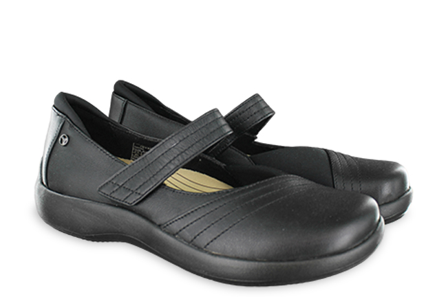 Revere Timaru Black Mary Jane Shoes Pair