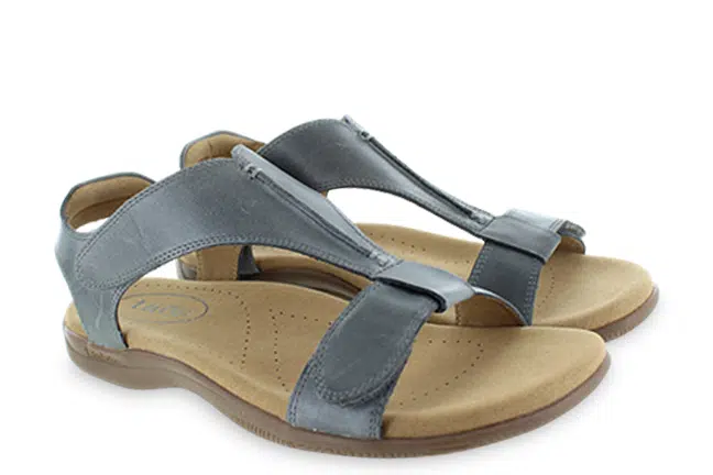 Womens Taos The Show Steel Leather Casual Sandal