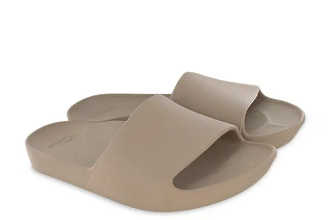 Unisex Archies Arch Support Slide Tan Slip-On Sandal