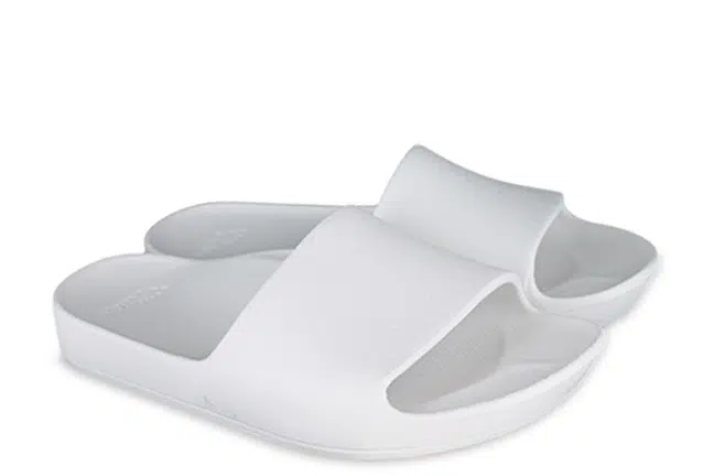 Unisex Archies Arch Support Slide White Slip-On Sandal