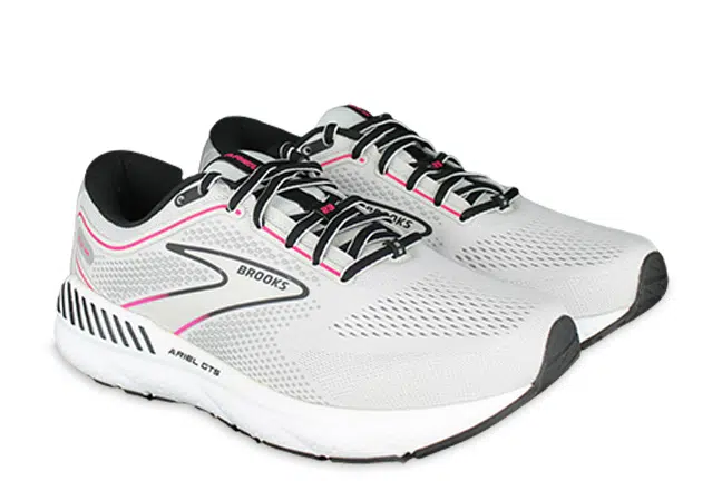 Women’s Brooks Ariel GTS 23 Grey/Black/Pink Athletic Running Shoe