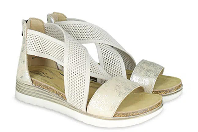 Biza Bree 4024215 Sand Metallic Sandals Pair