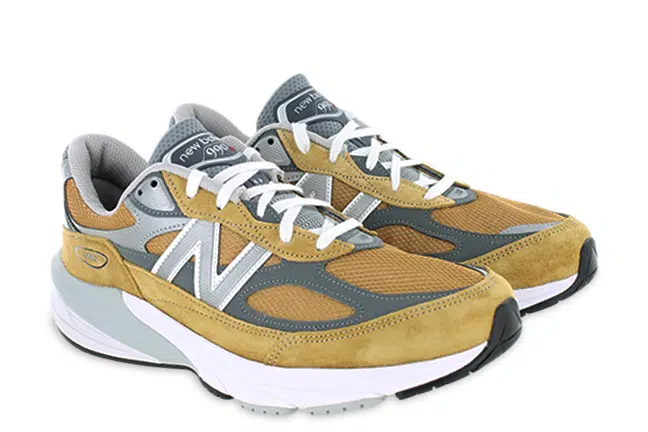 New Balance 990v6 U990TN6 Tan Running Shoes Pair