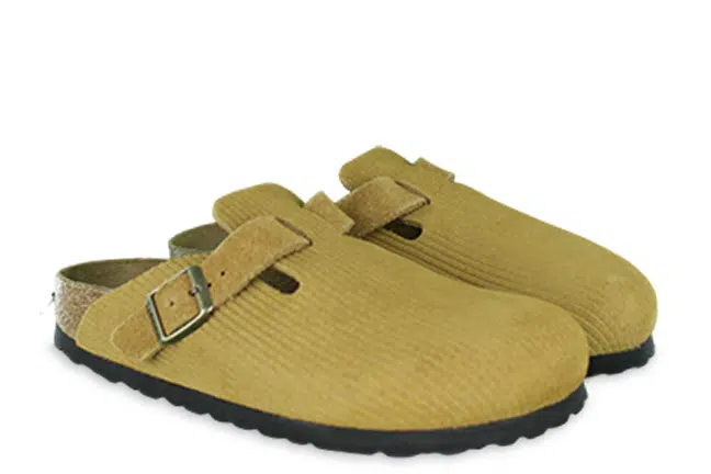 Birkenstock Boston Embossed 1026183 Taupe Clogs Pair