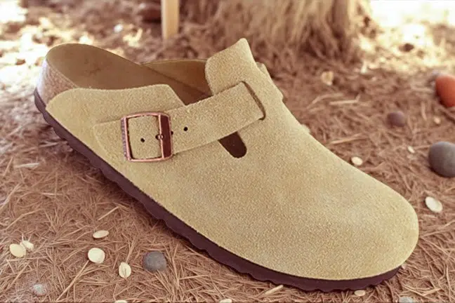 Birkenstock Men’s Latte Sandal Side View – Comfortable Walking Sandals