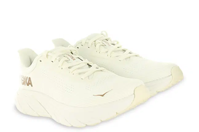 Hoka Arahi 7 1147851 BSG White Running Shoes Pair