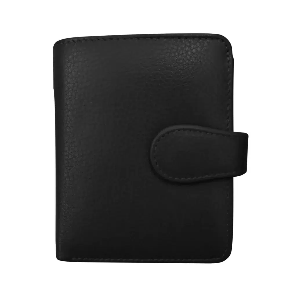 Women’s ili Small Euro Black Leather Wallet
