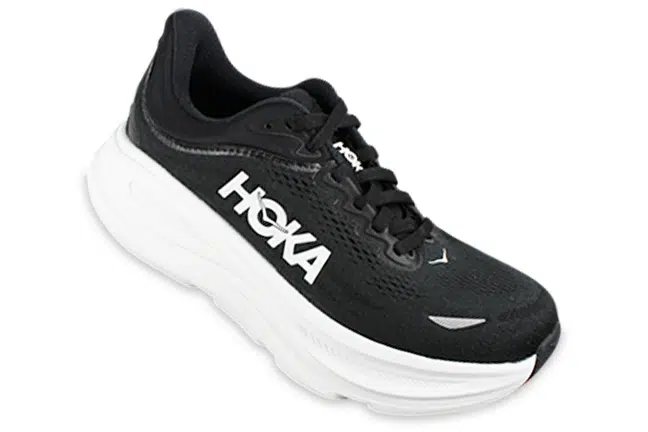 Hoka Bondi 9 1162011 BWHT Black Running Shoes Single