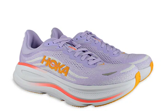 Hoka Bondi 9 1162012 AGH Purple Running Shoes Pair