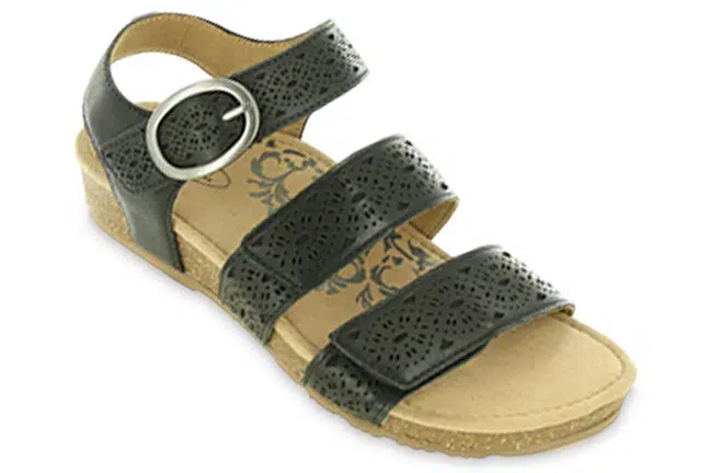 Aetrex Lilly SC570 Black Sandals Single