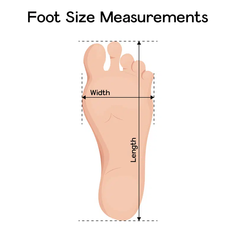Foot measurement length and width