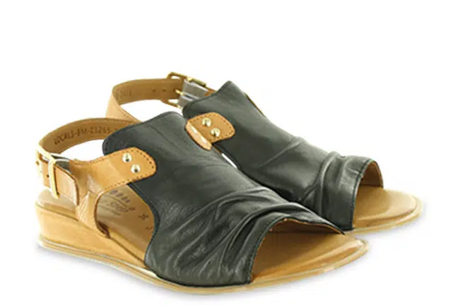 Spring Step Locals Black Sandals Pair