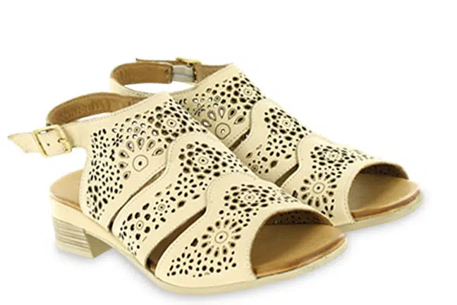Spring Step Plasma Beige Sandals Pair