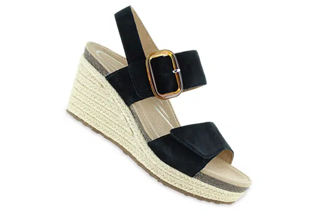 Aetrex Ashley EW790 Black Sandals Single