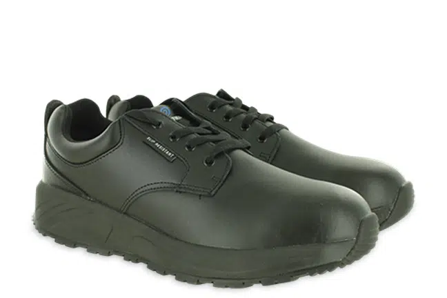 Men’s Nautilus Skidbuster Black Leather Soft Toe Work Shoes