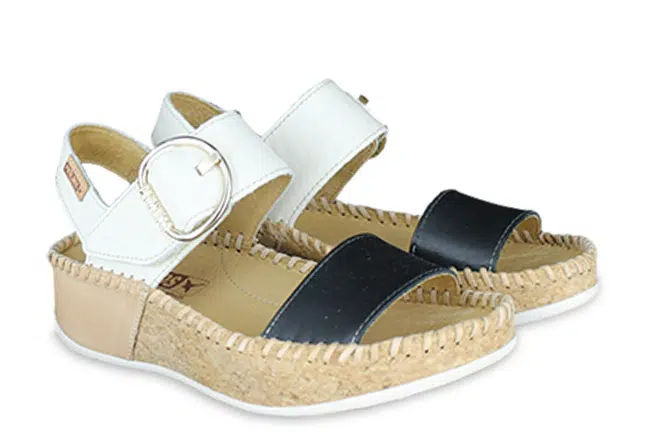 Pikolinos Marina W1C-0709C1 Black Sandals Pair