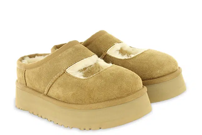 サンダル・ミュール UGG Women Sandals 1167612 BEAMARYJANECHE Brown UGG Bea 1167612 CHE Suede Chestnut Mary Jane Slippers